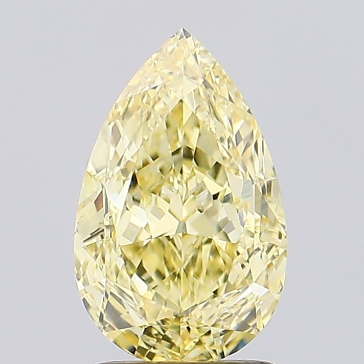 2.17ct Pear Fancy Yellow VVS2 Lab-Grown Diamond