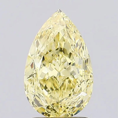 2.17ct Pear Fancy Yellow VVS2 Lab-Grown Diamond