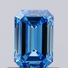 0.53ct Fancy Vivid Blue EMERALD Lab-Grown Diamond | IGI Certified