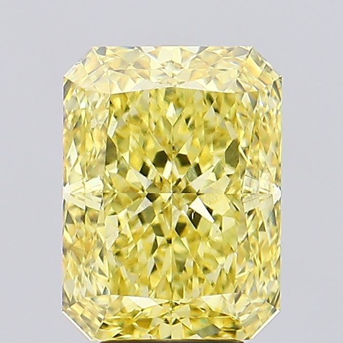 5.61ct Radiant Fancy Vivid Yellow VS1 Lab-Grown Diamond
