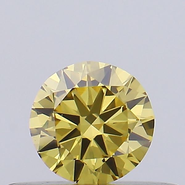 0.22ct Fancy Vivid Yellow ROUND Lab-Grown Diamond | IGI Certified