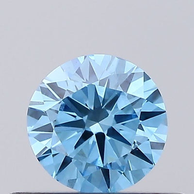 0.3ct Fancy Vivid Blue ROUND Lab-Grown Diamond | IGI Certified