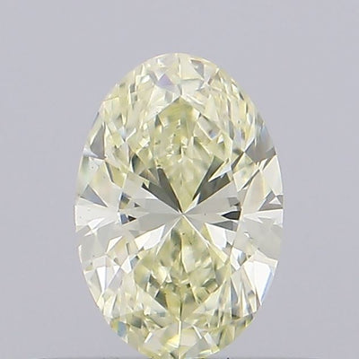 0.42ct Fancy Light Yellow Oval Lab-Grown Diamond | IGI Certified
