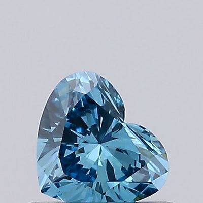 0.37ct Fancy Vivid Blue Heart Lab-Grown Diamond | IGI Certified