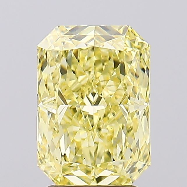 3.12ct Radiant Fancy Intense Yellow VS1 Lab-Grown Diamond