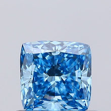 0.5ct Fancy Vivid Blue CUSHION Lab-Grown Diamond | IGI Certified