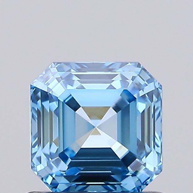 0.72ct Fancy Vivid Blue Asscher Lab-Grown Diamond | IGI Certified