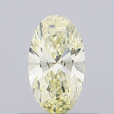 0.45ct Fancy Light Yellow Oval Lab-Grown Diamond | IGI Certified