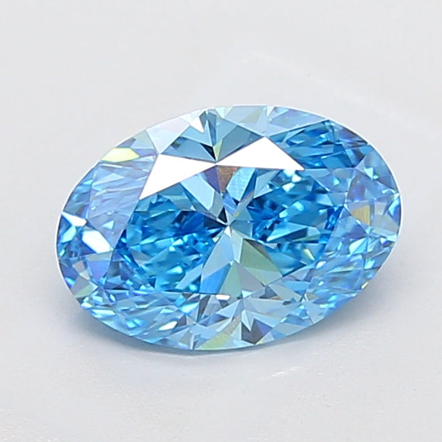 2.50ct Blue Oval Lab-Grown Diamond IGI 756508218
