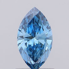 0.7ct Fancy Vivid Blue Marquise Lab-Grown Diamond | IGI Certified