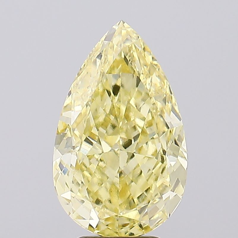 5.50ct Pear Fancy Intense Yellow VS1 Lab-Grown Diamond