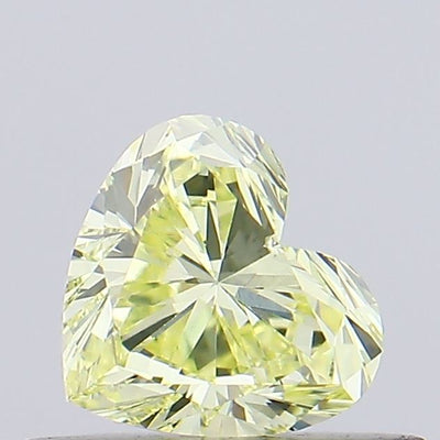 0.46ct Fancy Light Yellow Heart Lab-Grown Diamond | IGI Certified
