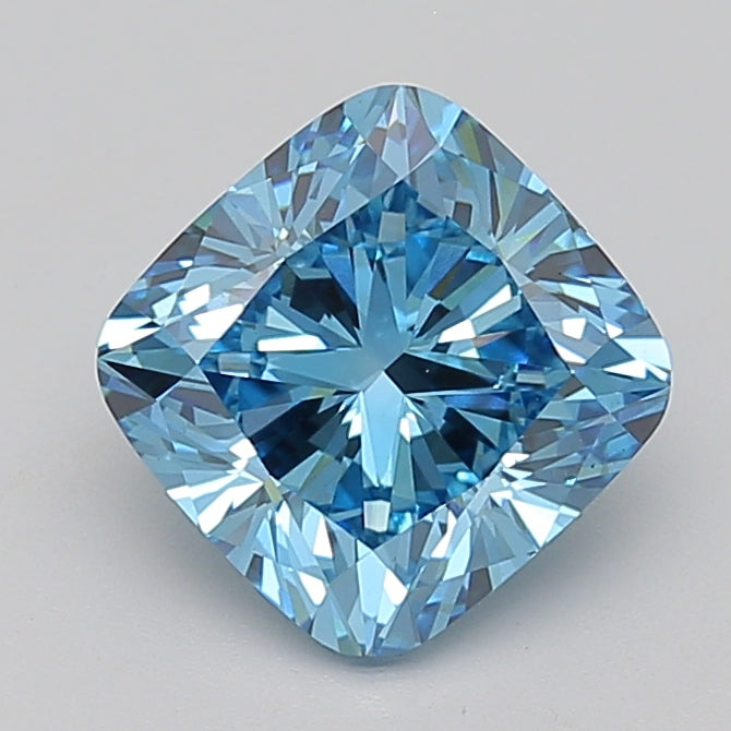 4.01ct Blue Cushion Lab-Grown Diamond IGI 675543809