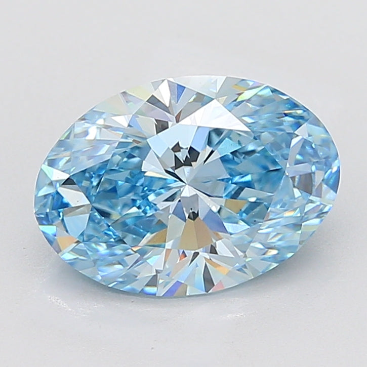 4.53ct Blue Oval Lab-Grown Diamond IGI 659409386