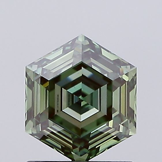 1.06ct Fancy Vivid Green HEXAGONAL Lab-Grown Diamond | IGI Certified
