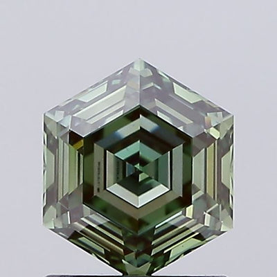 1.06ct Fancy Vivid Green HEXAGONAL Lab-Grown Diamond | IGI Certified