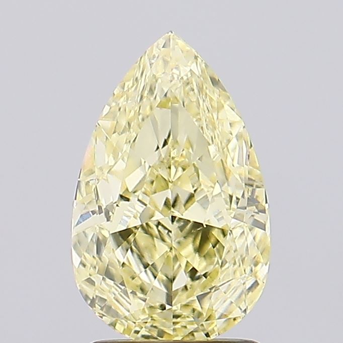 2.11ct Pear Fancy Yellow VVS2 Lab-Grown Diamond