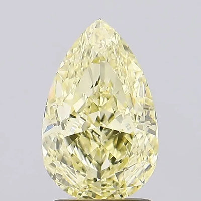 2.11ct Pear Fancy Yellow VVS2 Lab-Grown Diamond