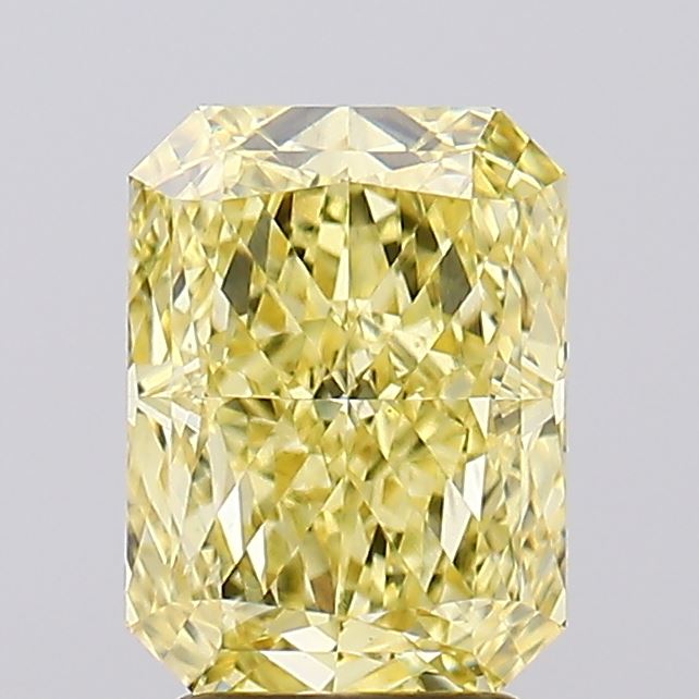 3.13ct Radiant Fancy Intense Yellow VS1 Lab-Grown Diamond
