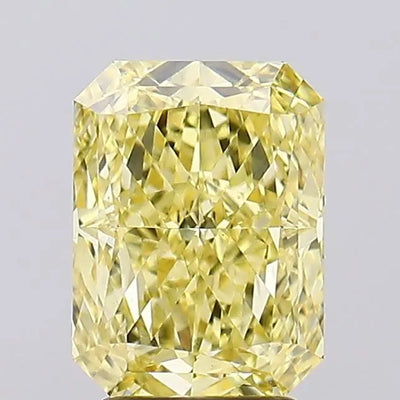 3.13ct Radiant Fancy Intense Yellow VS1 Lab-Grown Diamond