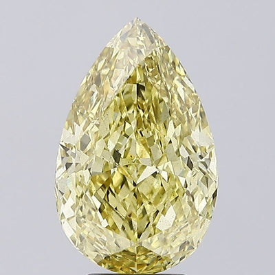 5.58ct Fancy Intense Yellow Pear Lab-Grown Diamond | IGI Certified