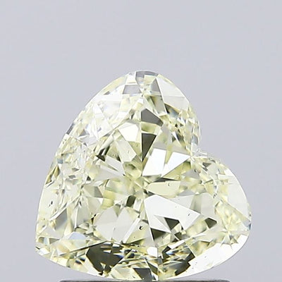 1.5ct Fancy Light Yellow Heart Lab-Grown Diamond | IGI Certified
