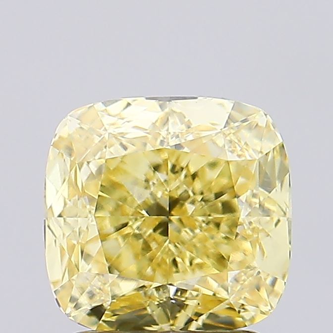 2.20ct Cushion Fancy Intense Yellow VS1 Lab-Grown Diamond