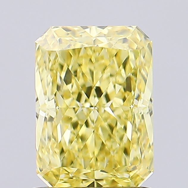 1.42ct Radiant Fancy Intense Yellow VVS2 Lab-Grown Diamond