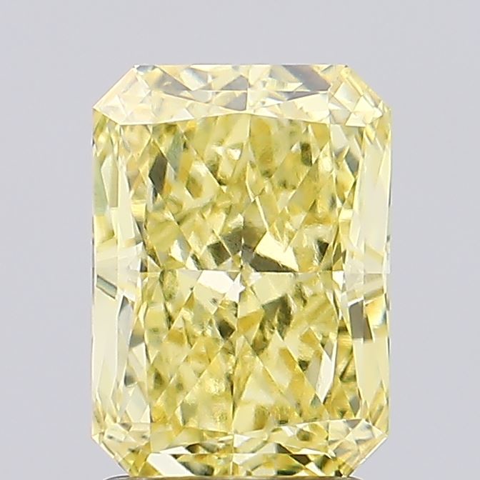 2.50ct Radiant Fancy Intense Yellow VVS2 Lab-Grown Diamond
