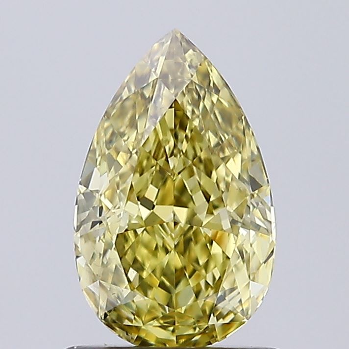 1.05ct Fancy Intense Yellow Pear Lab-Grown Diamond | IGI Certified