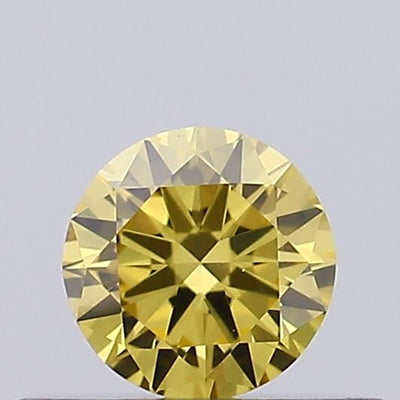 0.23ct Fancy Intense Yellow ROUND Lab-Grown Diamond | IGI Certified