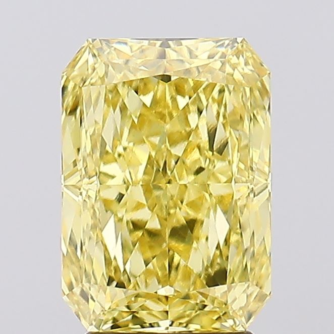 3.39ct Radiant Fancy Vivid Yellow VVS2 Lab-Grown Diamond