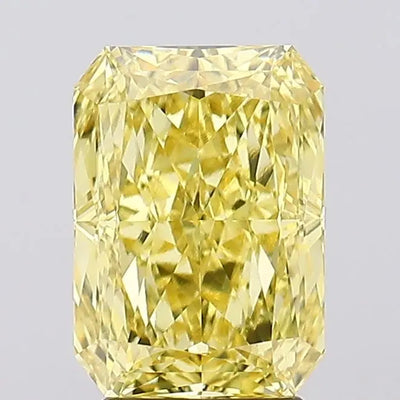 3.39ct Radiant Fancy Vivid Yellow VVS2 Lab-Grown Diamond