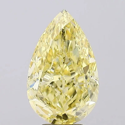 6.01ct Pear Fancy Intense Yellow VS2 Lab-Grown Diamond