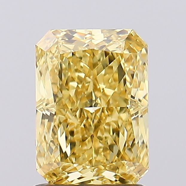 1.74ct Radiant Fancy Vivid Yellow VS1 Lab-Grown Diamond