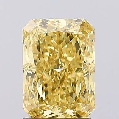 1.74ct Radiant Fancy Vivid Yellow VS1 Lab-Grown Diamond