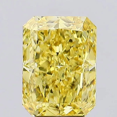 4.69ct Radiant Fancy Vivid Yellow VS2 Lab-Grown Diamond