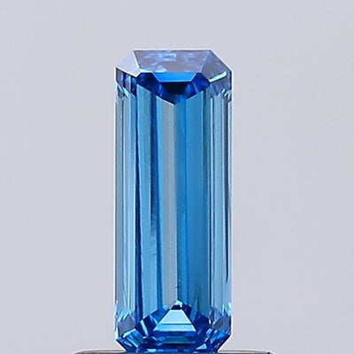0.57ct Fancy Vivid Blue Emerald Lab-Grown Diamond | IGI Certified