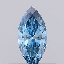 0.22ct Fancy Vivid Blue Marquise Lab-Grown Diamond | IGI Certified
