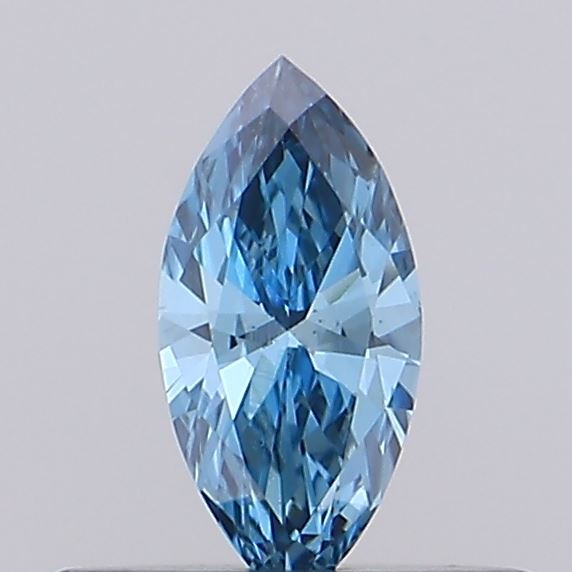 0.22ct Fancy Vivid Blue Marquise Lab-Grown Diamond | IGI Certified