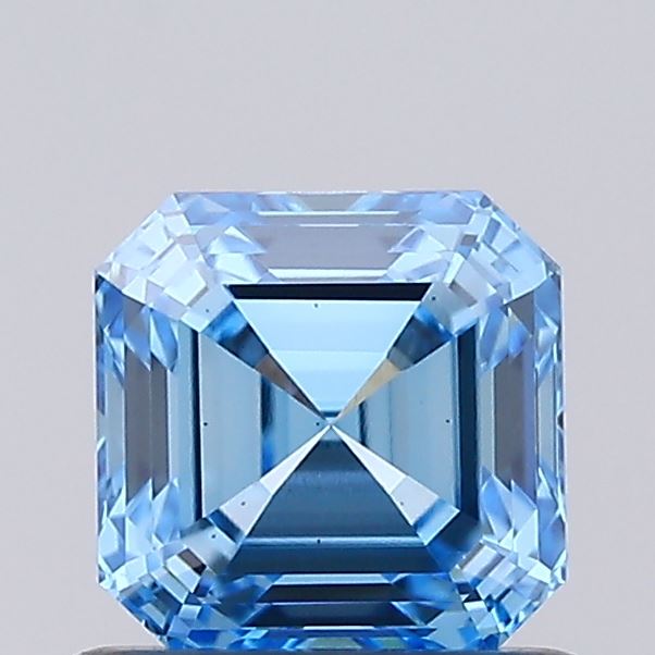 0.72ct Fancy Vivid Blue Asscher Lab-Grown Diamond | IGI Certified