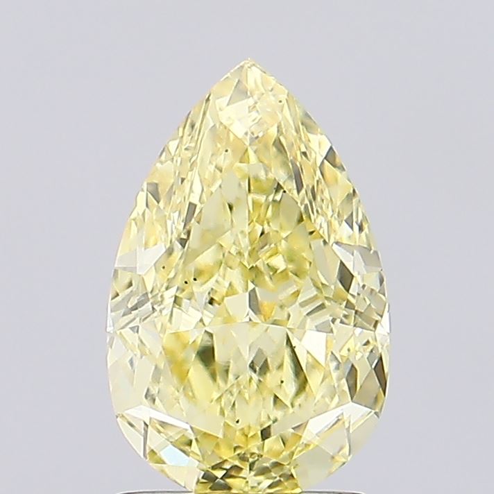 1.73ct Pear Fancy Intense Yellow VS1 Lab-Grown Diamond