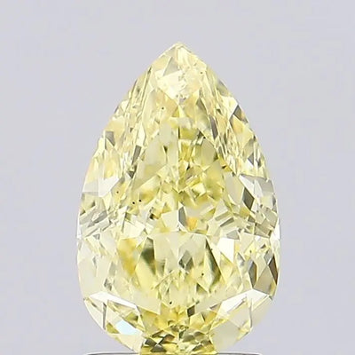 1.73ct Pear Fancy Intense Yellow VS1 Lab-Grown Diamond