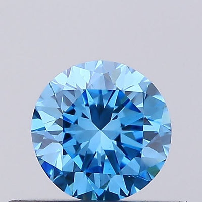 0.28ct Fancy Vivid Blue ROUND Lab-Grown Diamond | IGI Certified
