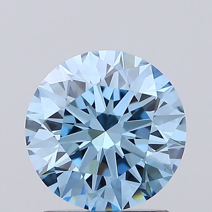 1.59ct Fancy Vivid Blue ROUND Lab-Grown Diamond | IGI Certified
