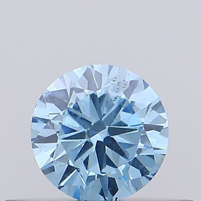 0.25ct Fancy Vivid Blue ROUND Lab-Grown Diamond | IGI Certified