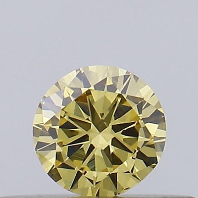 0.22ct Fancy Intense Yellow ROUND Lab-Grown Diamond | IGI Certified