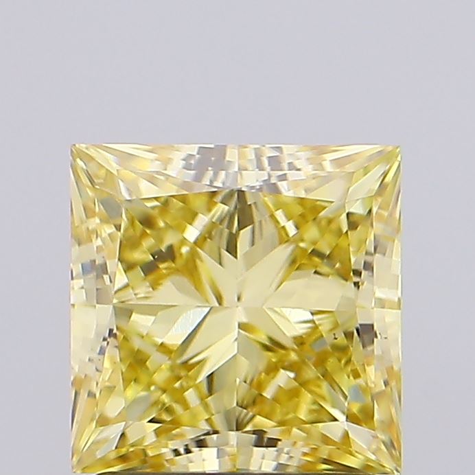 1.79ct Fancy Intense Yellow Princess Lab-Grown Diamond | IGI Certified