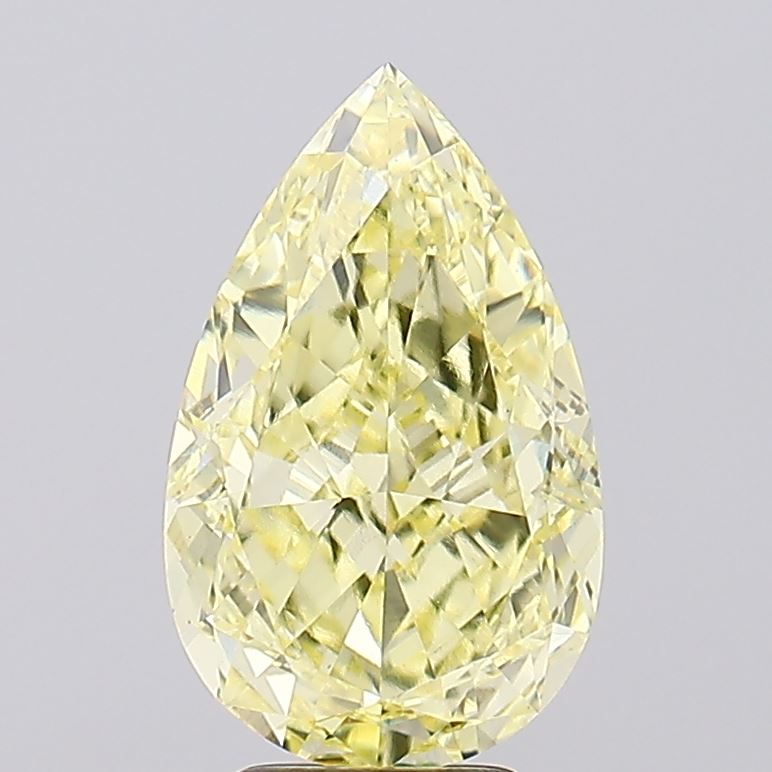 5.22ct Pear Fancy Intense Yellow VVS2 Lab-Grown Diamond