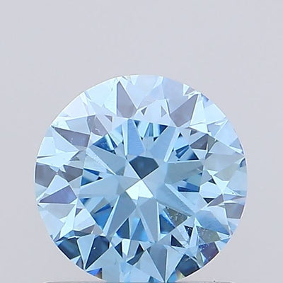 0.81ct Fancy Vivid Blue ROUND Lab-Grown Diamond | IGI Certified